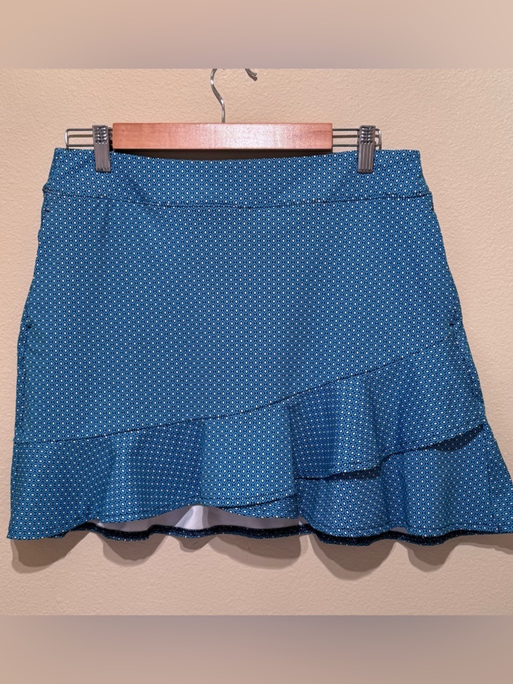 Lady Hagen Overlap Ruffle Golf / Pickleball Skirt “Navette “ Blue - Women’s  “M”